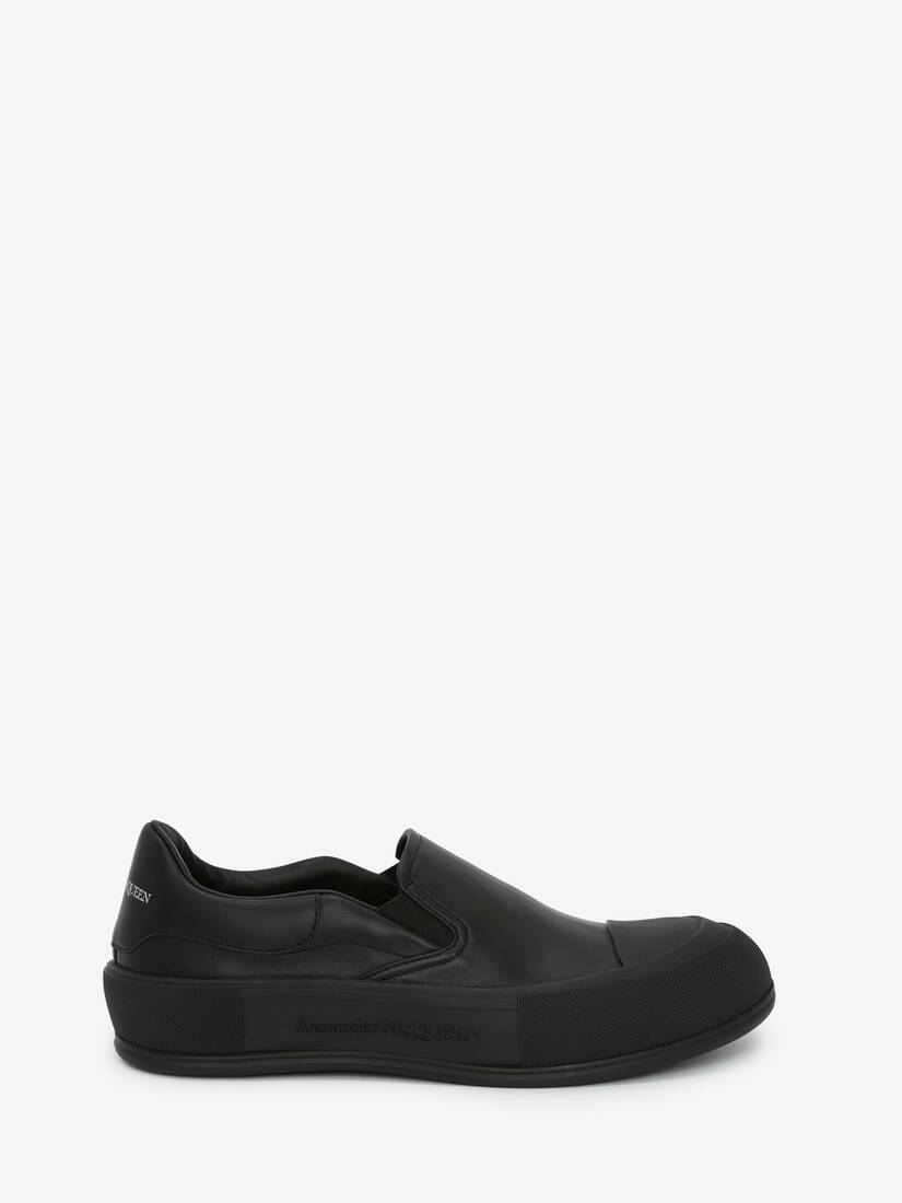 Zapatillas Alexander McQueen Deck Skate Plimsoll Mujer - Negros - Mexico 362-UPTMGE